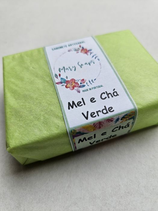 Sabonete Artesanal/Natural de Mel e Chá Verde
