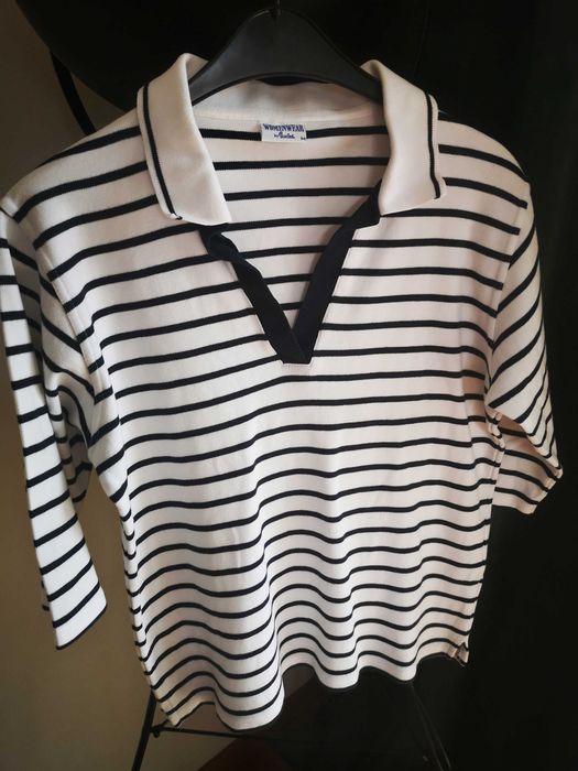 Wind-sportswear.de pulower w paski granatowo biały r. M