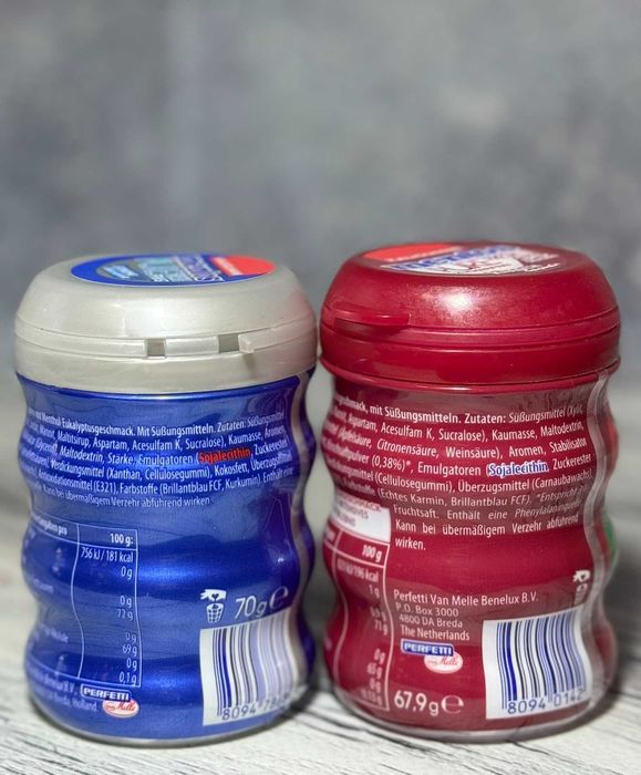 Жуйки Mentos Ментос без цукру Ментол.Вишня. 70 г