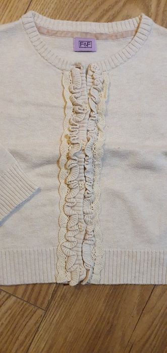 Sweter kremowy dla dziewczynki F&F 18-24M