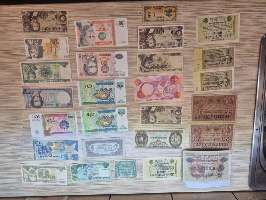 Starocie duży zestaw banknotów wysyłka gratis