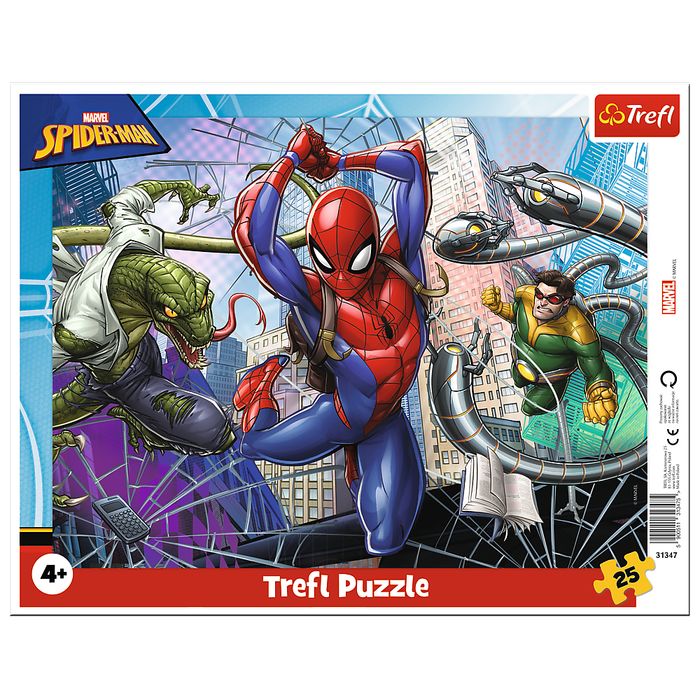 Puzzle 25 Ramkowe Odważny Spiderman 31347. Nowy Produkt