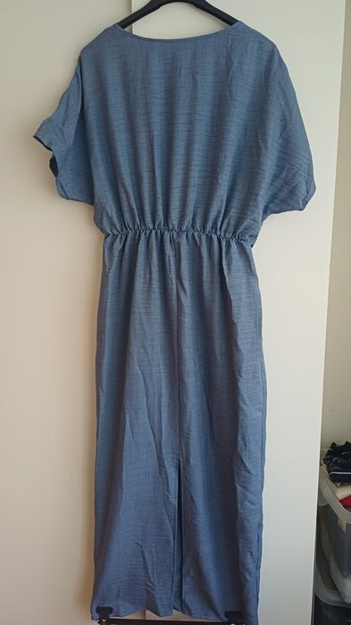 Vestido azul cinza