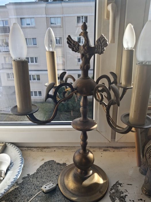 Lampka Księstwo Warszawskie mosiadz mosiężna
