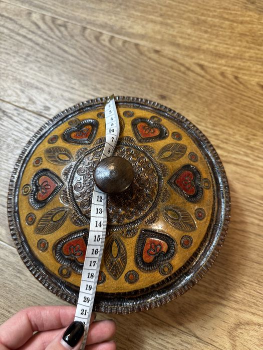 Pudełko drewniane rzeźbione vintage