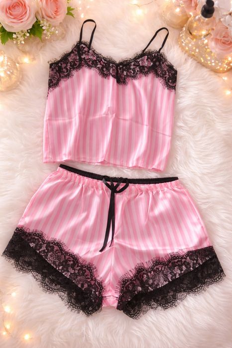 Satynowa piżama damska S