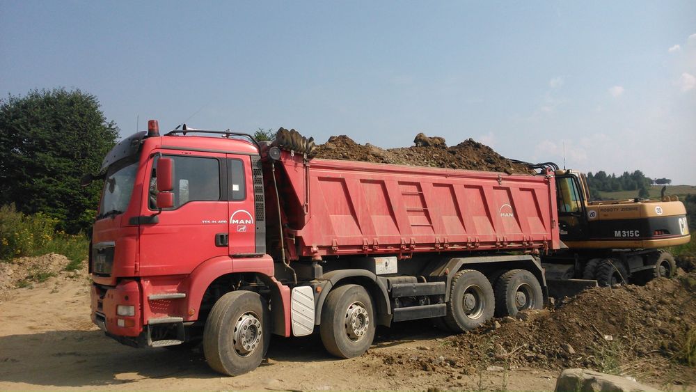 Transport wywrotką, Usługi koparką 14 ton i 24 tony