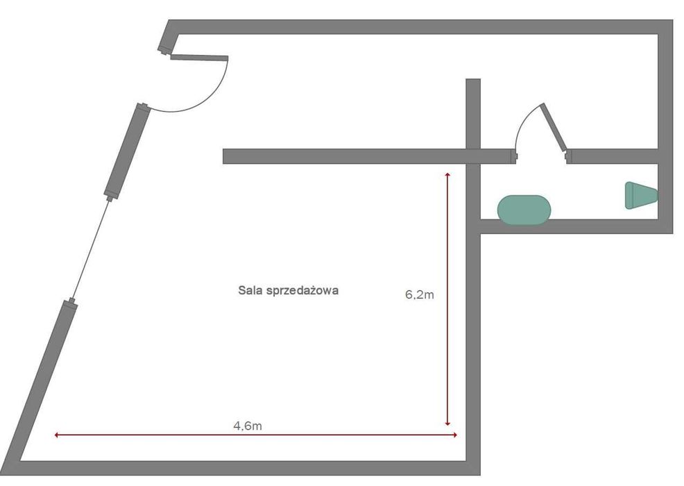 LOKAL w Kożuchowie, 37m2, atrakcyjna lokalizacja