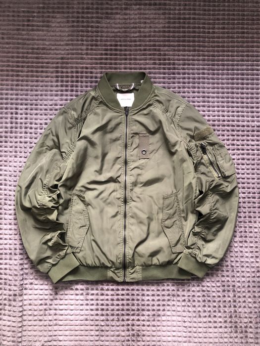 ZARA (S-M) Khaki Bomber Jacket мужской бомбер хаки зеленый ветровка