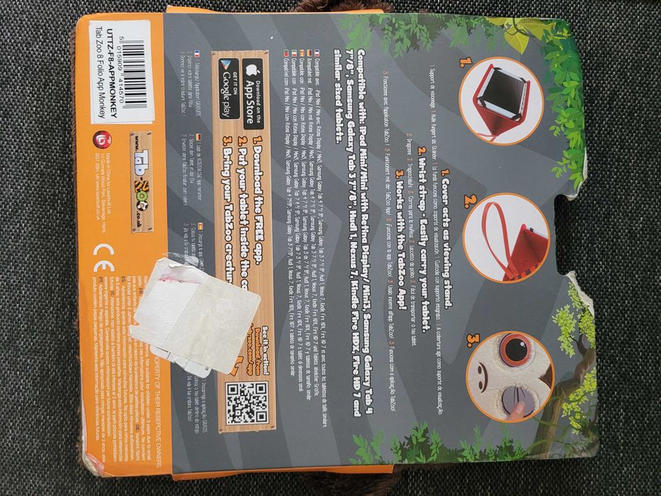 Nowe etui na tablet w ksztalcie glowy malpki.