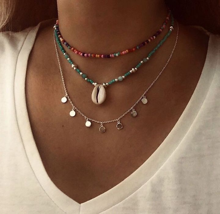 Colar de praia de missangas personalizados