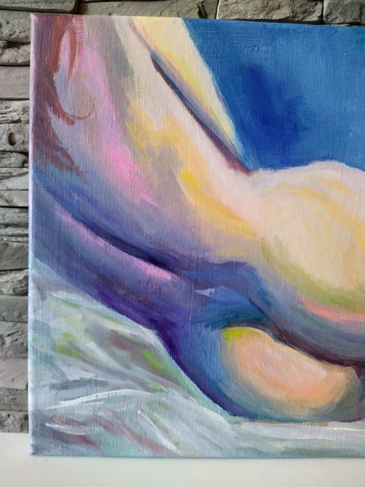 Akt olej na płótnie, 25 x 35 cm