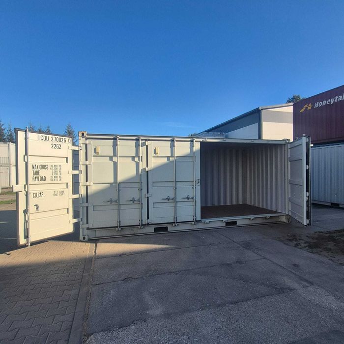 Kontener 20' FSA Full Side Access – po jednej podróży (One Way) szare 7035