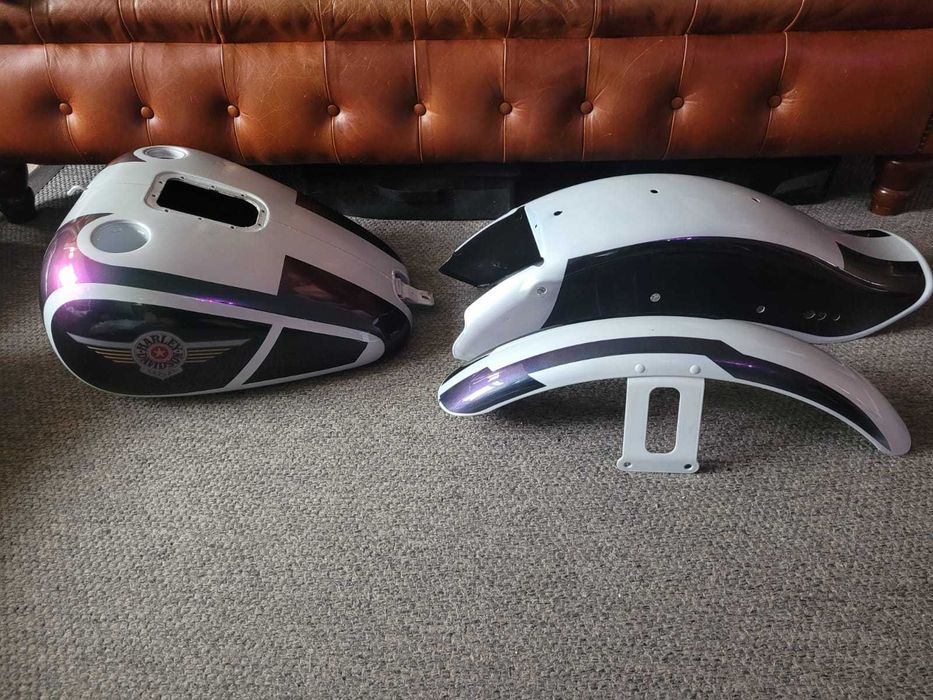 Harley Davidson Softail conjunto de latas depósito e guarda lamas