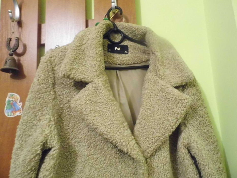 Płaszcz typu  TEDDY, krój oversize