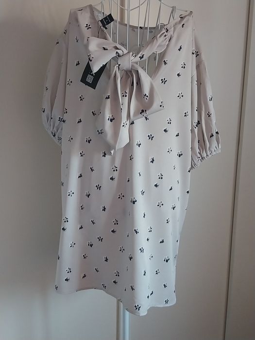 Vestido fluido | Shein | manga balão | Tamanho S | novo com etiqueta