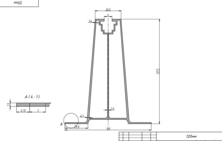 Кріплення для сонячних панелей на 5 панелей Блок 20/30 см алюміній