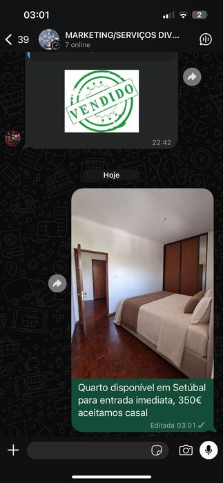 Quarto disponível em Setúbal para entrada imediata