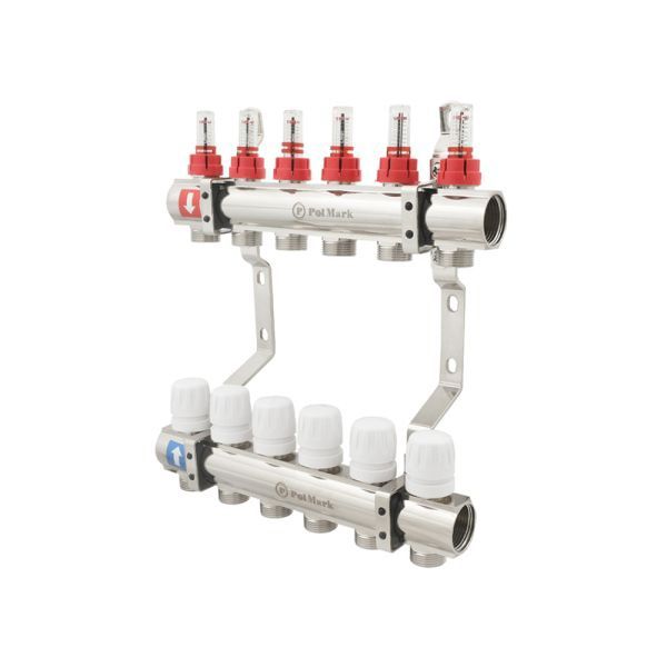 Колектори для теплої підлоги і радіаторів Pol Mark