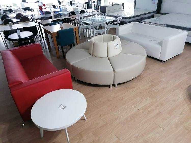 Maple Individual Fluxo 70x70 semi-pele vermelho