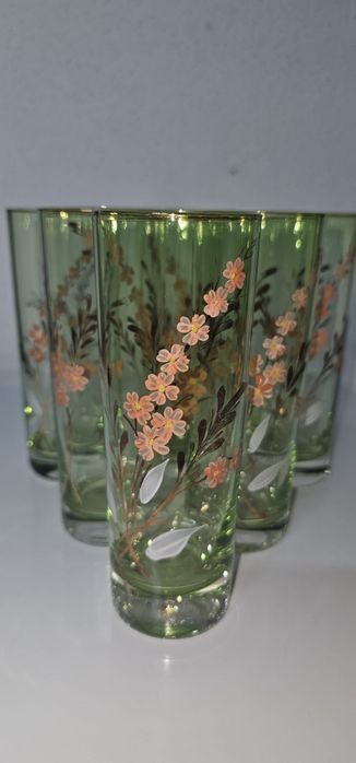 Vendo conjunto de 6 copos pintados à mão