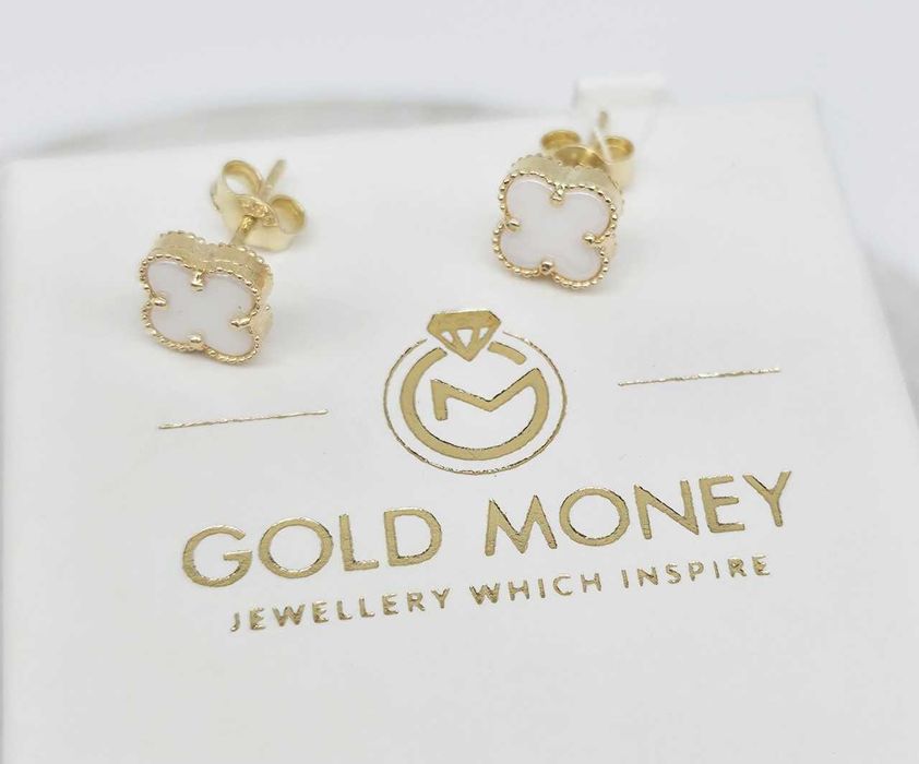 Złote kolczyki na sztyft 585 GOLD MONEY