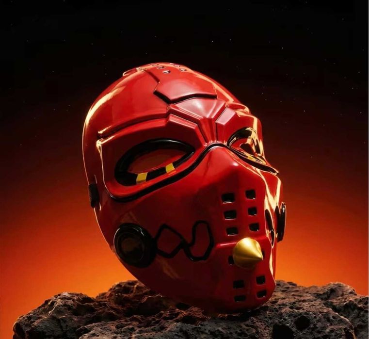 Maska Delta Force Wojownik Red 18x27cm, zabawa, halloween, impreza, dekoracja, bal