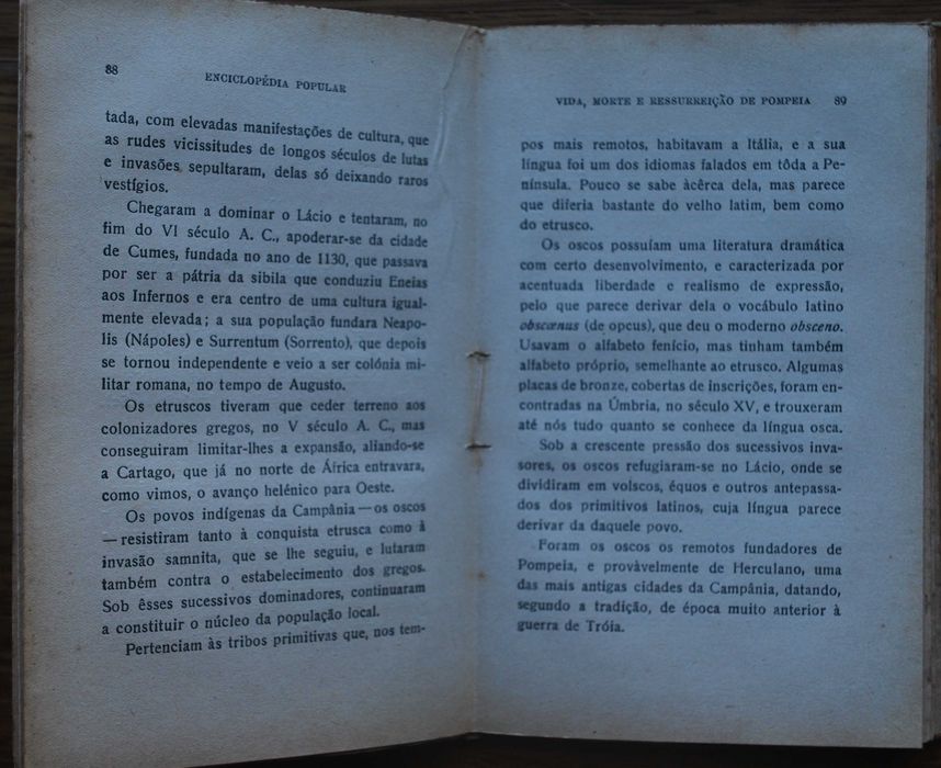 Vida Morte e Ressurreição de Pompeia - Ano Edição 1945