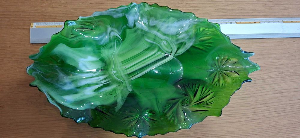 Peça decorativa vidro verde