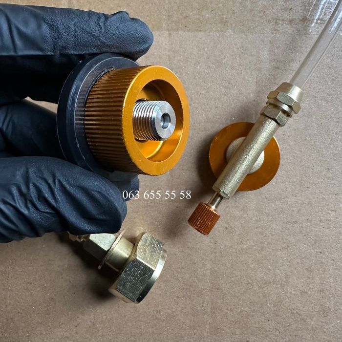 Переходник для заправки газовых баллонов + адаптер для цанговых