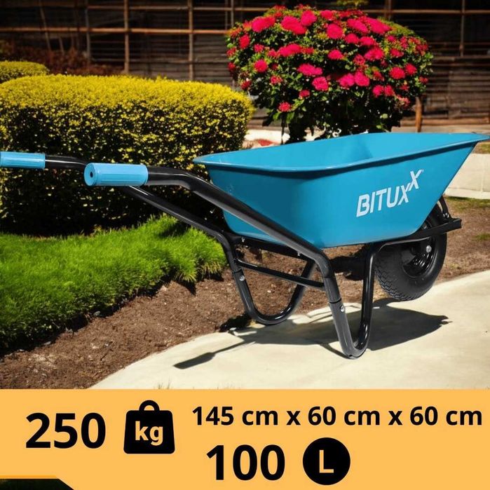 Taczka Budowlana do Ogrodu Powystawowa jednokołowa do 250 kg