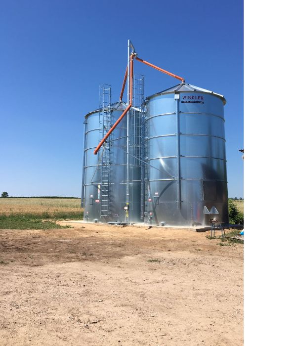 silos silosy bin's zbiornik cemęciak ziarno jęczmień pszenica owies