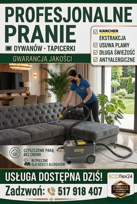 Pranie dywanów i tapcerek