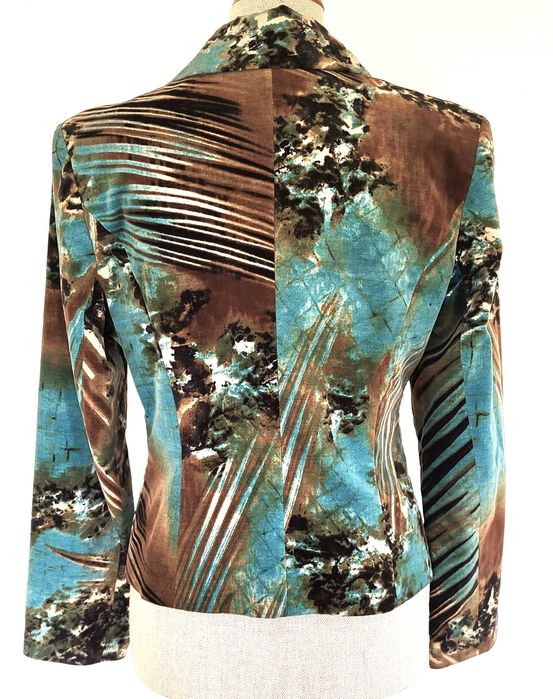 Żakiet włoski z tkaniny welurowej