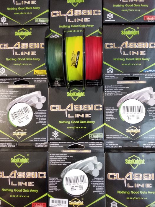 Шнур рыболовный Seaknight Classic, Manster W8,  Kastking 300м, 500м.