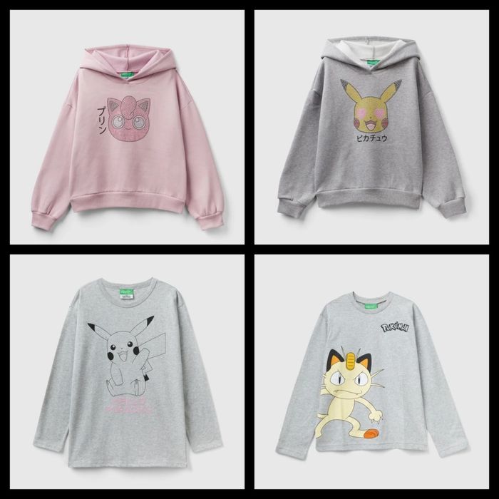 Camisola Pokemon Meowth Jigglypuff Pikachu (novas)