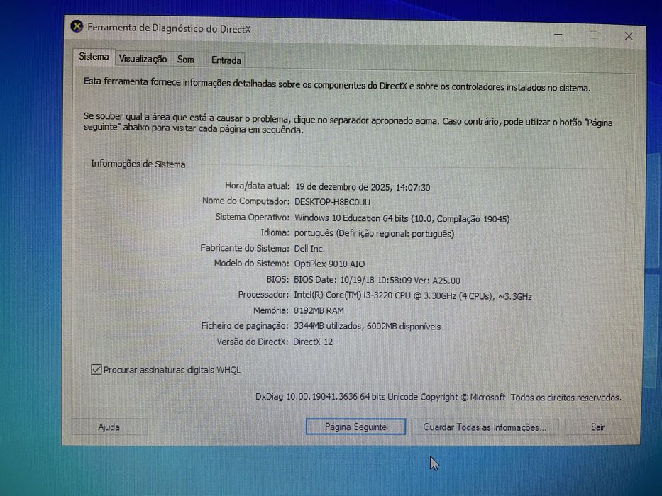 Computador dell all-in-one 9010