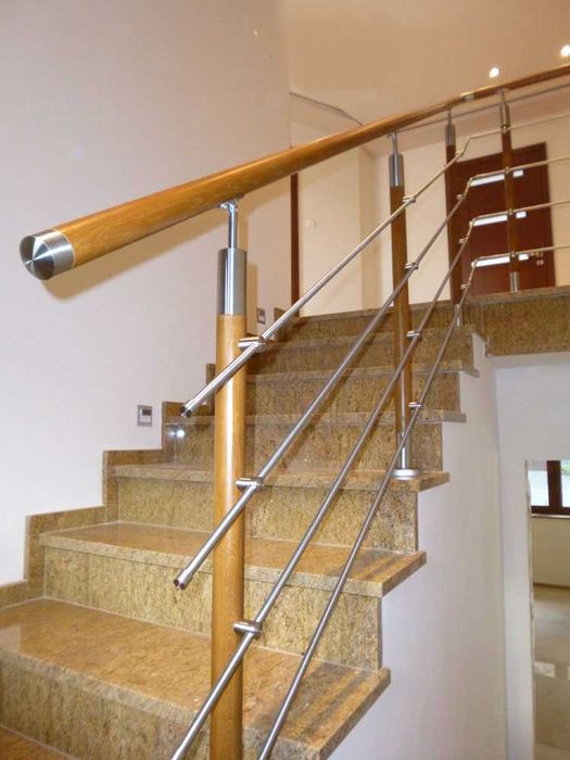 Balustrada schodowa drewniana 2,5m. System do samodzielnego montażu!