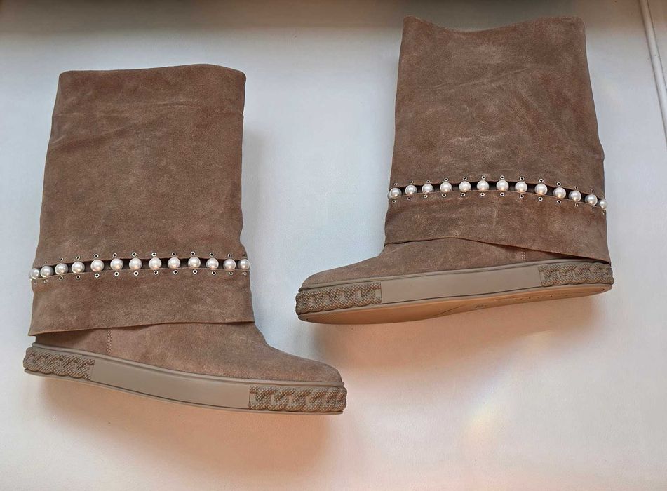 CASADEI kozaki botki koturna roz 41