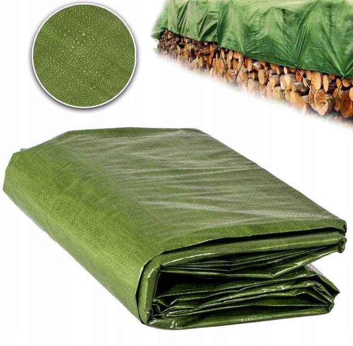 Plandeka zielona 3x4m Mrozooodporna ochronna 90g/m2