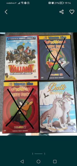 DVD s  infantis, Valiant,, Balto