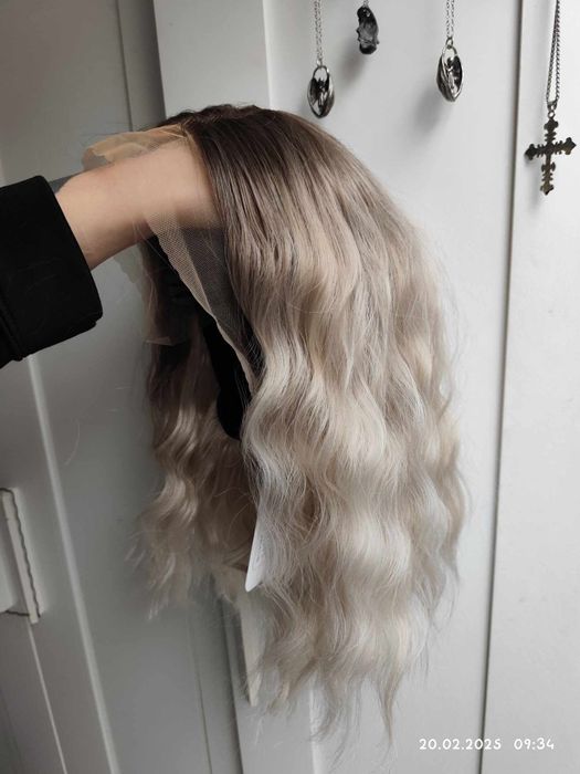 Nowa peruka premium lace front bob ombre sombre blond WIG