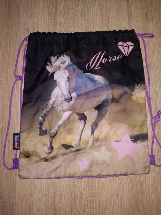 Worek na kapcie z wizerunkiem konia.Stan bdb