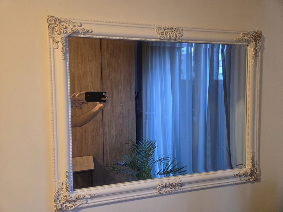 Eleganckie lustro 90×70 cm – piękna ozdobna rama | Styl glamour / barok