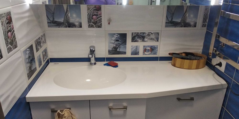 столешница в ванную, умывальник под заказ, умывальник со столешницей