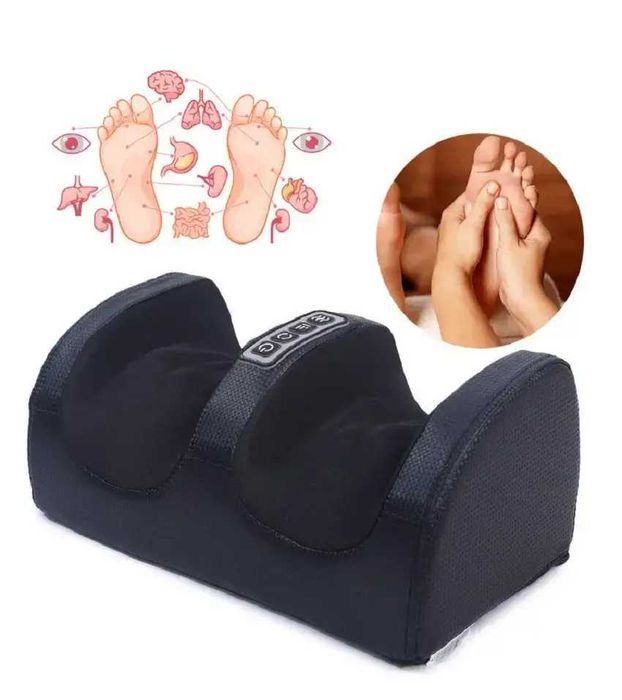 Вібраційний масажер для ніг і стоп електричний, Foot Massager / Електромасажер для ніг з підігрівом / Роликовий масажер для ніг і литок