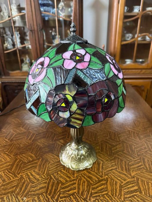 Настільна лампа в стилі Тіффані вітраж настольный торшер 7812