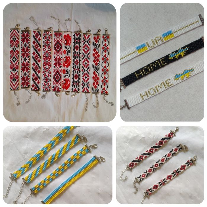 Гердан, браслет, сережки, чокер, вироби з бісеру