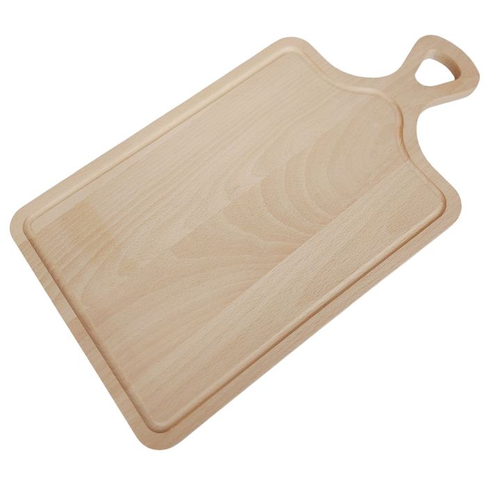 Drewniana Duża Deska Do Krojenia z Rączką i Rowkiem "Carvella"