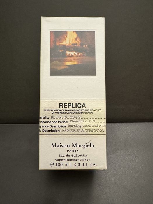 Replica by the fireplace